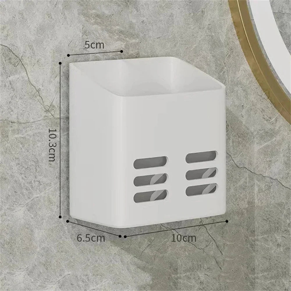 No-Drill Wall Mount Bathroom Shelf & Makeup Organizer