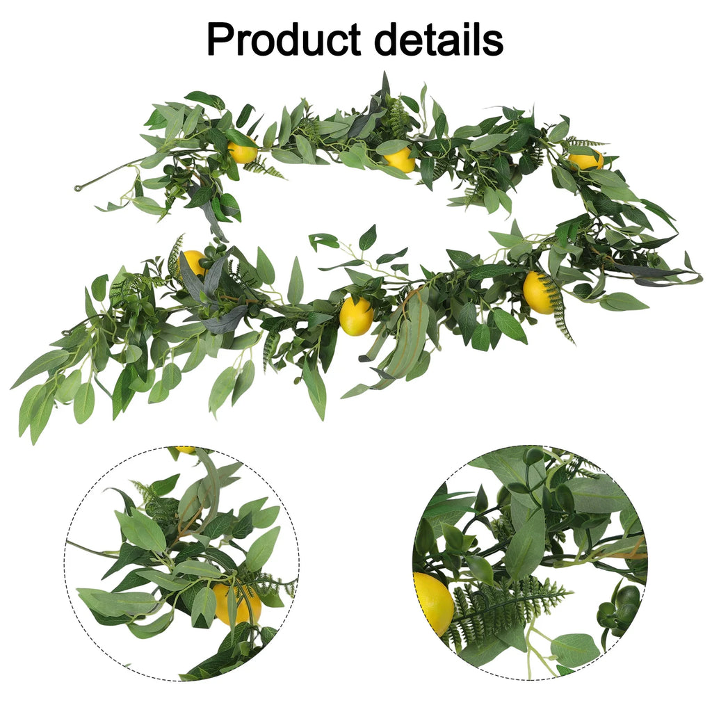 180cm Artificial Lemon Vine – Faux Willow Leaf Wedding Decor Artificial Decorative Vine Oasis Select