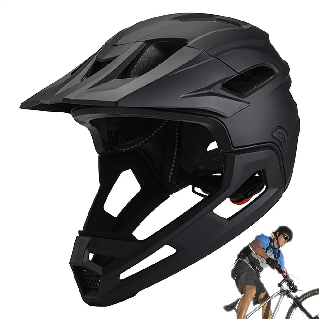 Bike Helmet Bicycle Mountain Bike Helmet Full Face Detachable One-piece Motorcycle Riding Safety Helmet Head Protection Oasis Select