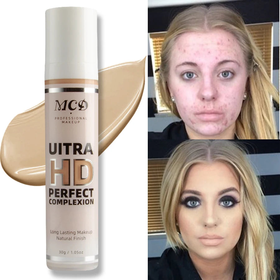 MCD 9-Shade Full Coverage Liquid Foundation | Natural Matte