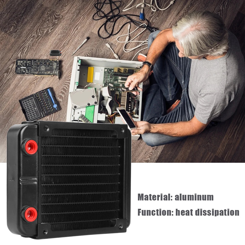 120mm Water Cooling Radiator G1/4 Thread Water Cooling Heat Exchanger Radiator 10 Pipe Computer PC Water Cooling System Part Oasis Select China Mainland