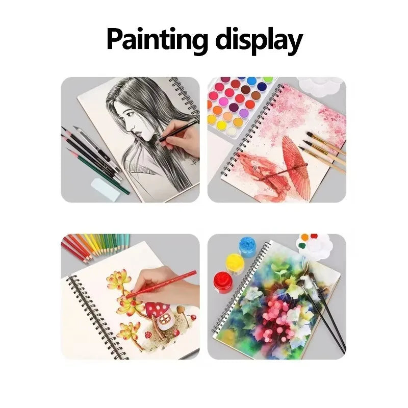 1 Pack 60-Sheets Top Spiral-Bound Sketch Book Acid-Free Art Sketchpad for Artistic Drawing Painting And Writing Oasis Select