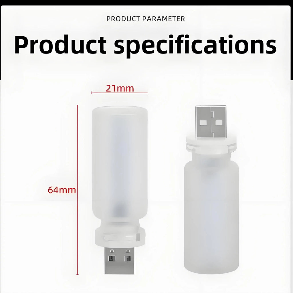 USB LED Glass Bottle Atmosphere Night Light | Touch Dimmer