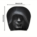 Fun Hooded Figure Printed Car Headrest Covers Funny Creative Auto Seat Neck Protector Pair For Vehicle Interior Decor Novelty Oasis Select 2pcs