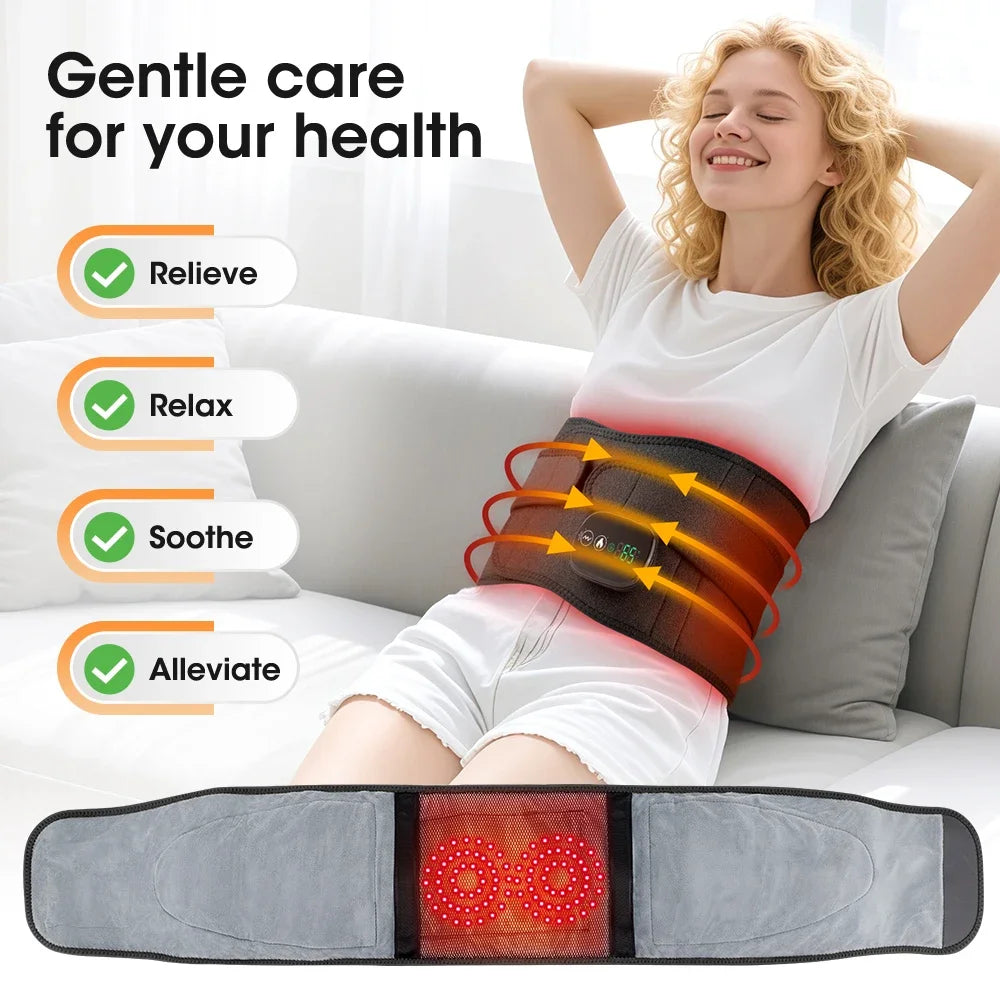 Electric Waist Massager Belt – Heat, Red Light & Vibration