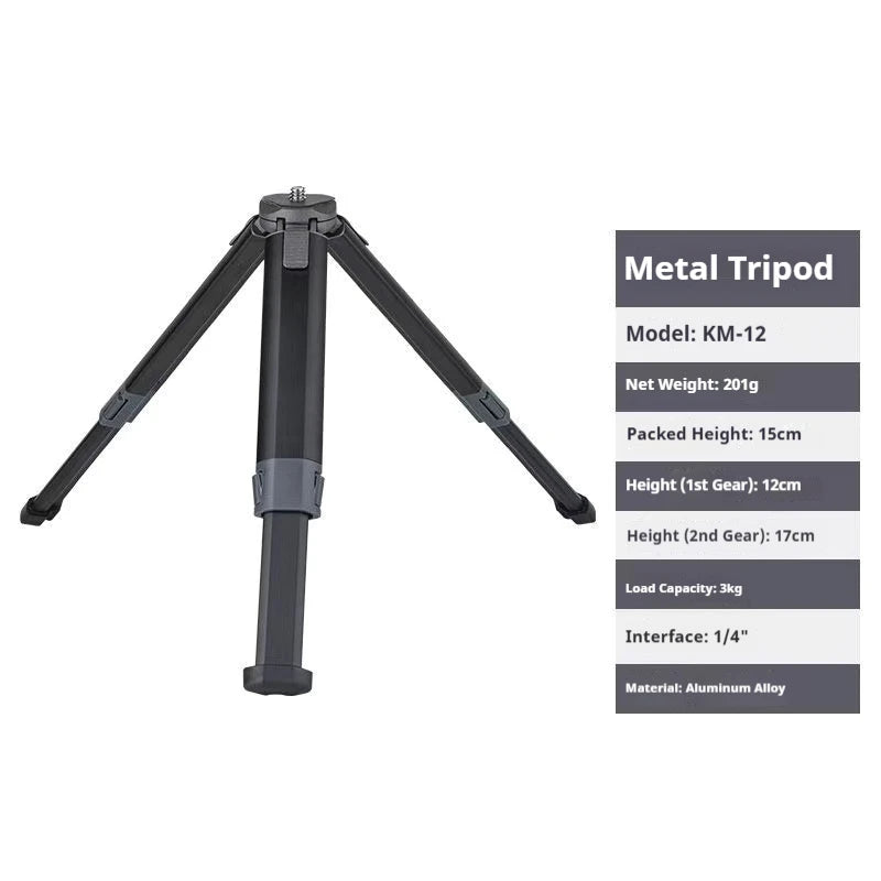 Mini Metal Alloy Tripod for DJI, Insta360 & GoPro Cameras