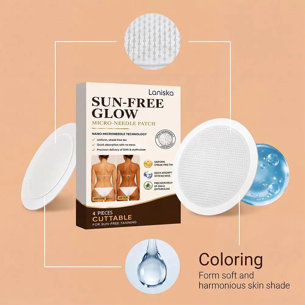 4-Pack Microneedle Tanning Patches – Tan Faster & Moisturize Tanning Skin Patch Oasis Select