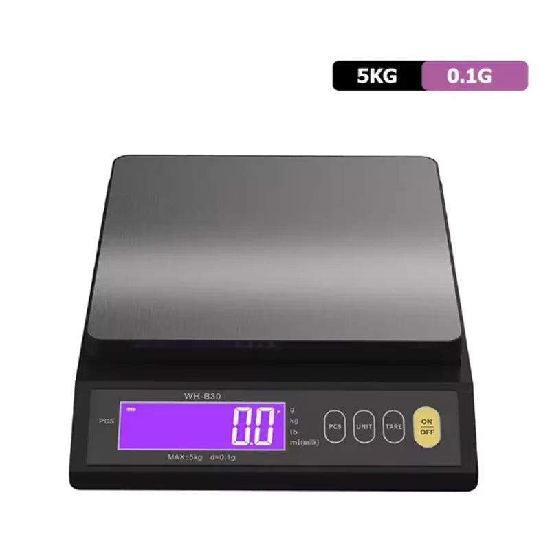 5kg/0.1g 10kg/1g Waterproof Digital Electronic Kitchen Scale LCD Home Food Snack Stainless Steel Measuring Weighing Tool Oasis Select 5kg 0.1g