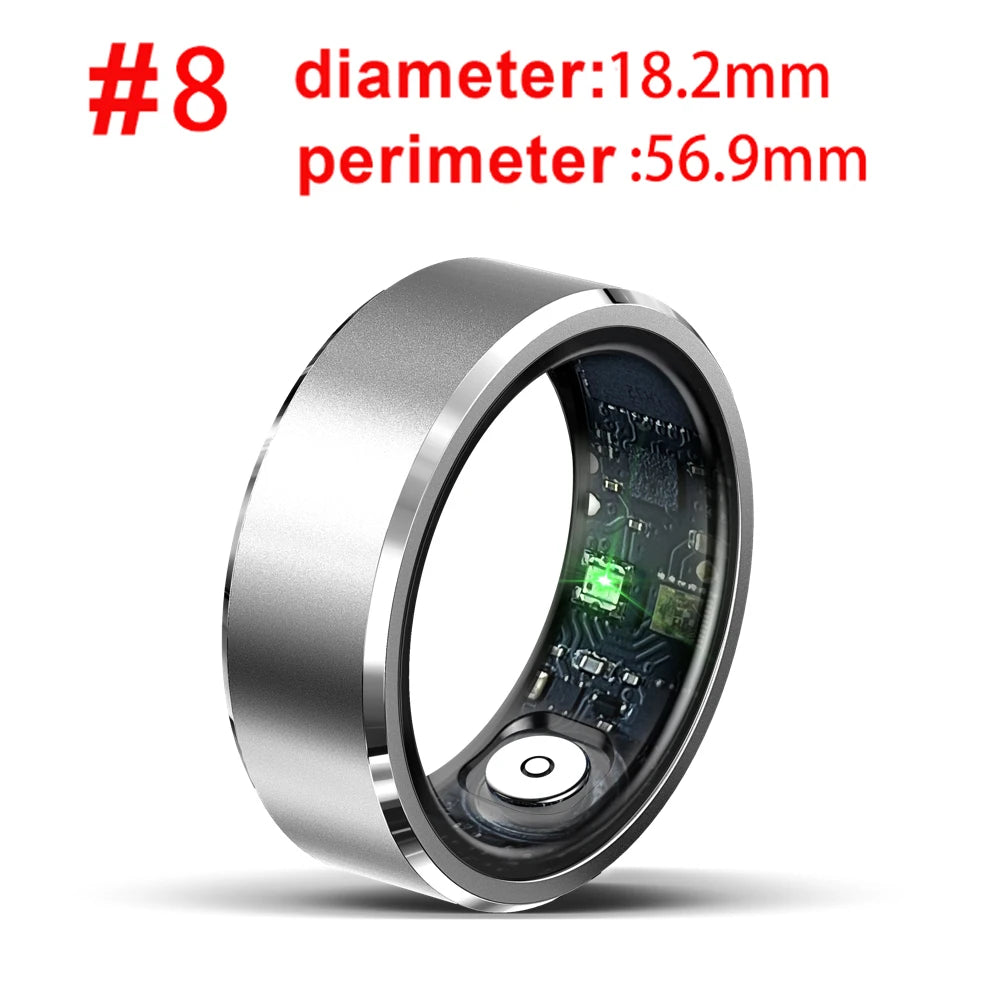 Smart Ring Bracelet Finger Digital Ring Heart Rate Monitoring Waterproof Sleep Remote Control Sports Rings Women Men Oasis Select SV 8
