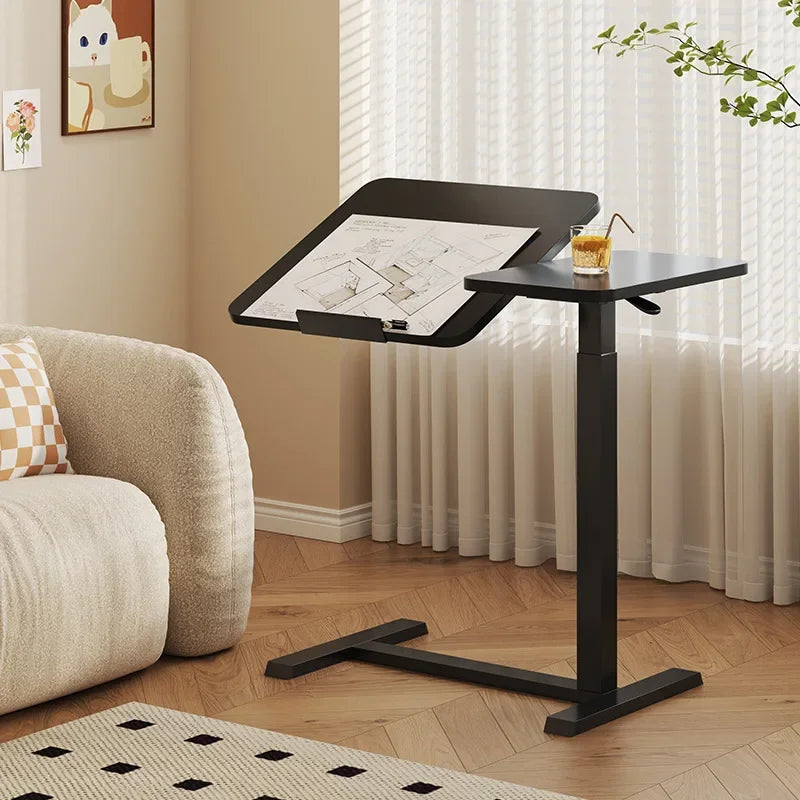 Multi-functional Household GoodsBedside Table Lifting Computer Desk Home Office Desk Removable Table Oasis Select black
