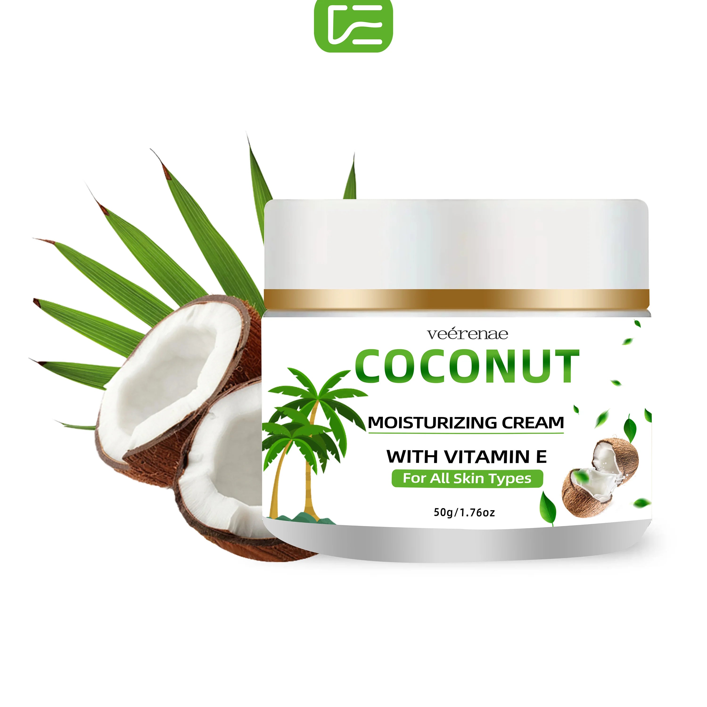 Vérenae Coconut Cream – Hydrating Firming Face Moisturizer