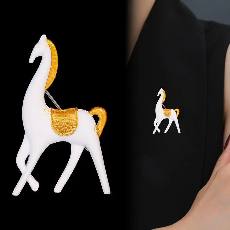 Creative Animal Horse Brooch Fashion Personality Pony Pin Men And Women Accessories Holiday Gift Oasis Select