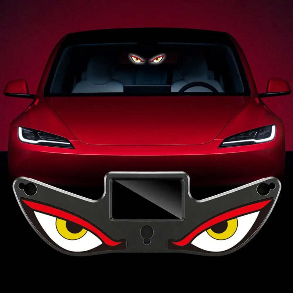 Cool Demon's Eye Car LED Light Solar Powered Blinking Moving Eyes Car Decoration Lamp Rear Windshield Atmosphere Light Oasis Select