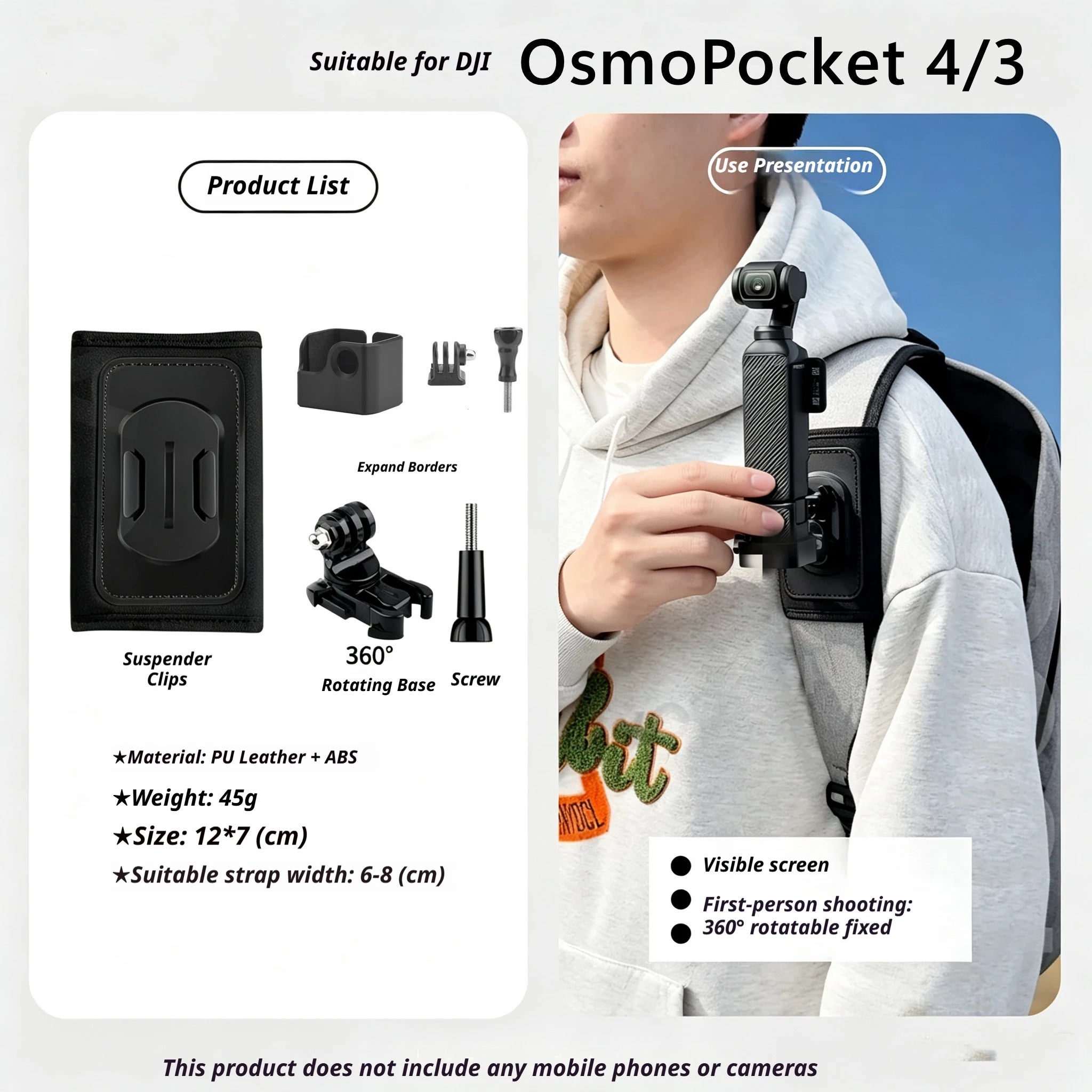 DJI Osmo Pocket 3/4 Accessories Kit – Case, Tripod & Mount