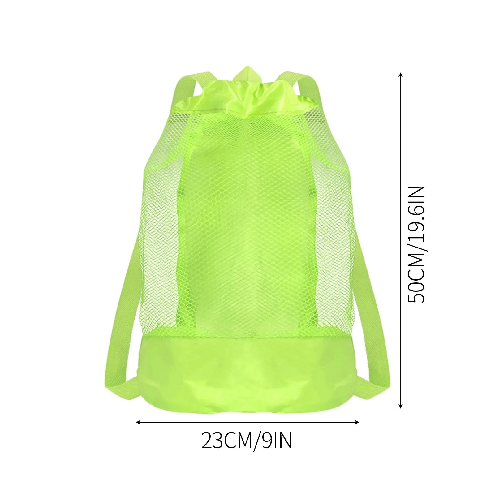 Extra-Large Sand-Resistant Drawstring Beach Backpack - Kids Pool Toys Storage Bag for Shell Collecting, Travel & Fitness Oasis Select