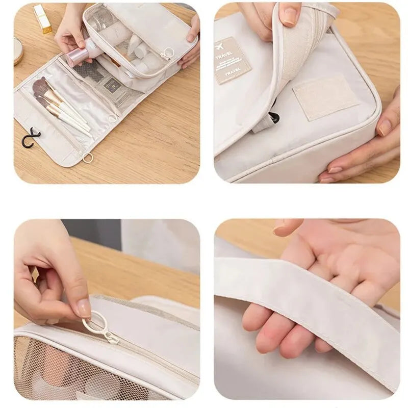 Travel Hanging Makeup Bag – Large Capacity Dry Wet Separation