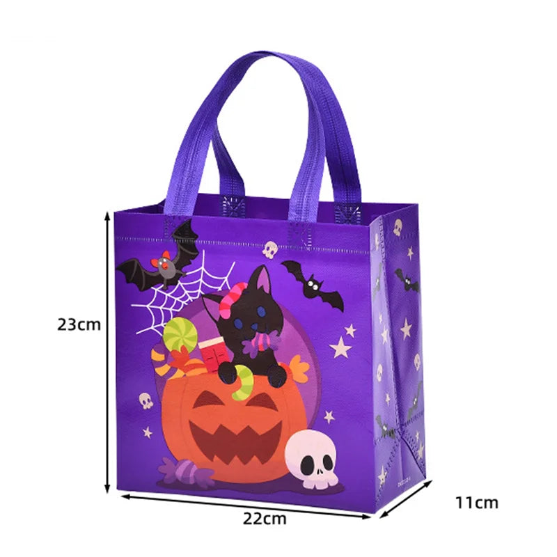 1-60PCS Halloween Candy Gift Bags Halloween Trick or Treat Bags Halloween Tote Bag with Handle Halloween Party Kids Gift Bags Oasis Select