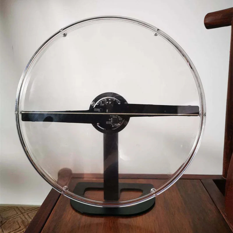 32cm 3D Holographic Fan Light – LED Naked-Eye Projection Lamp