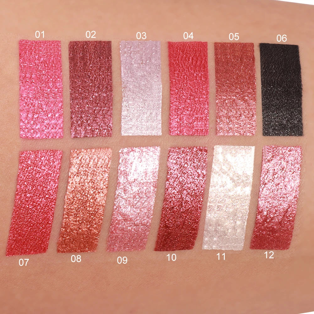 DUNUF 12 Lipstick Pearl Long-lasting Waterproof, non-bleach, non-stick cup lip gloss Oasis Select