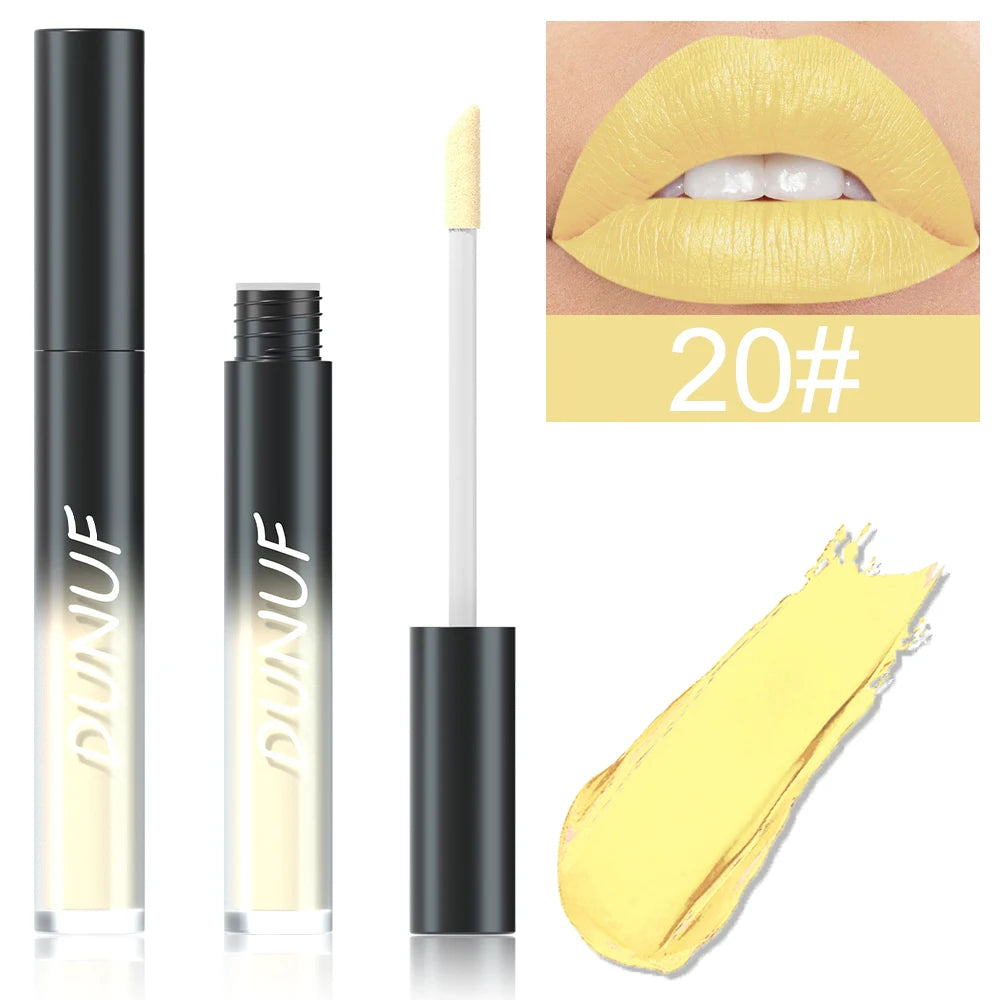 DUNUF 32 Multi-purpose Matte Lip Glaze Long-lasting Moisturizing Non-stick Halloween Lip Gloss Lipstick Oasis Select 20