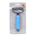 Dual Sided Stainless Steel Pet Grooming Comb Smooth Fur Tidying Tool Efficient Loose Hair Cleaning Device Easy Operated Househol Oasis Select 1PC Blue Large