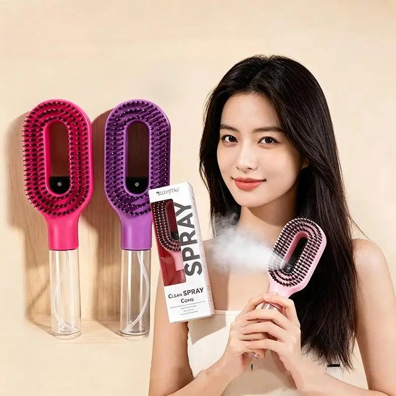 1PC Refillable Liquid Spray Hair Brush, Anti-static Soft Bristle Comb, Hair Styling & Massage Comb for Home Use Oasis Select