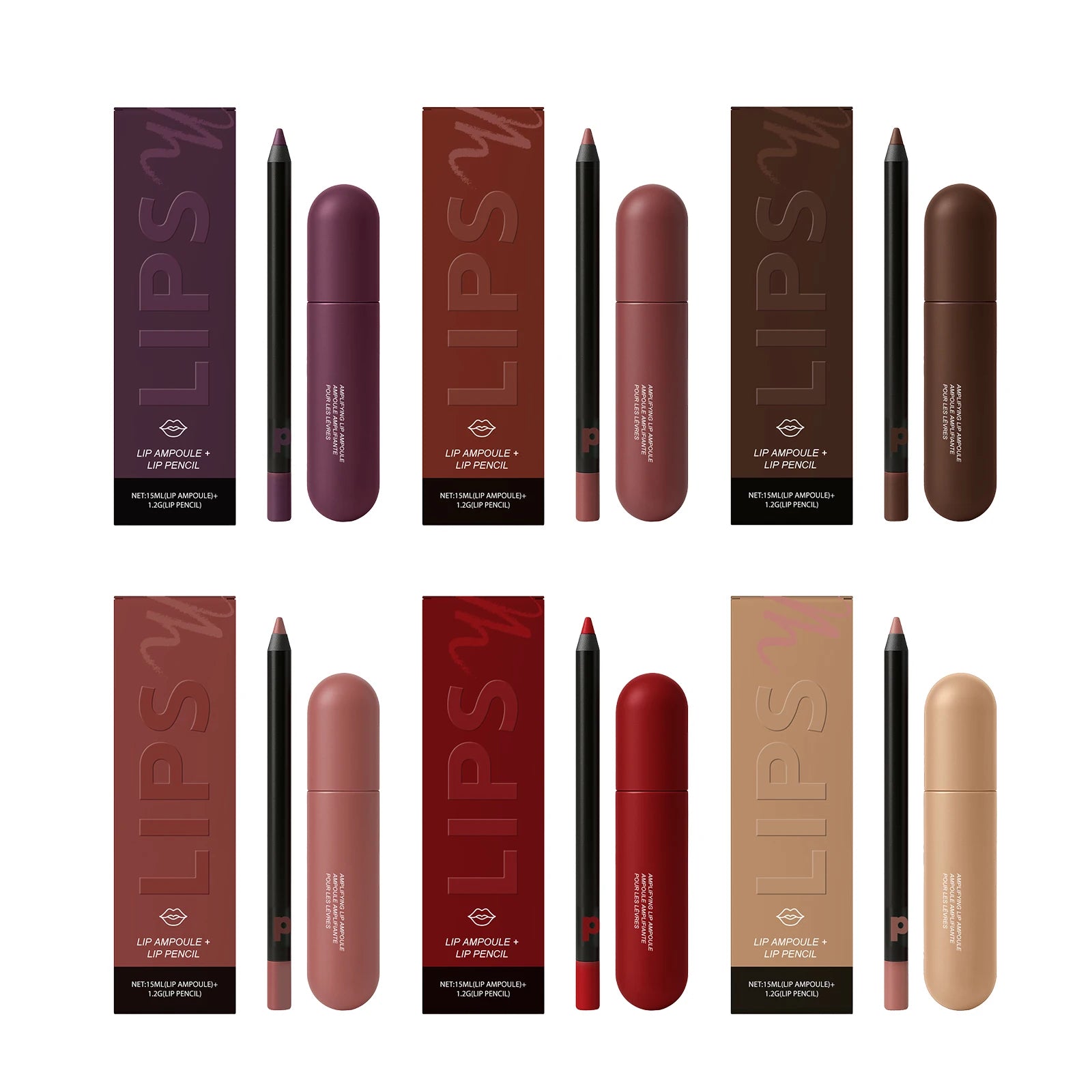 Nicotinamide Lip Serum & Lipliner Kit – Plump & Moisturize Lip Serum Kit Oasis Select 6 color set