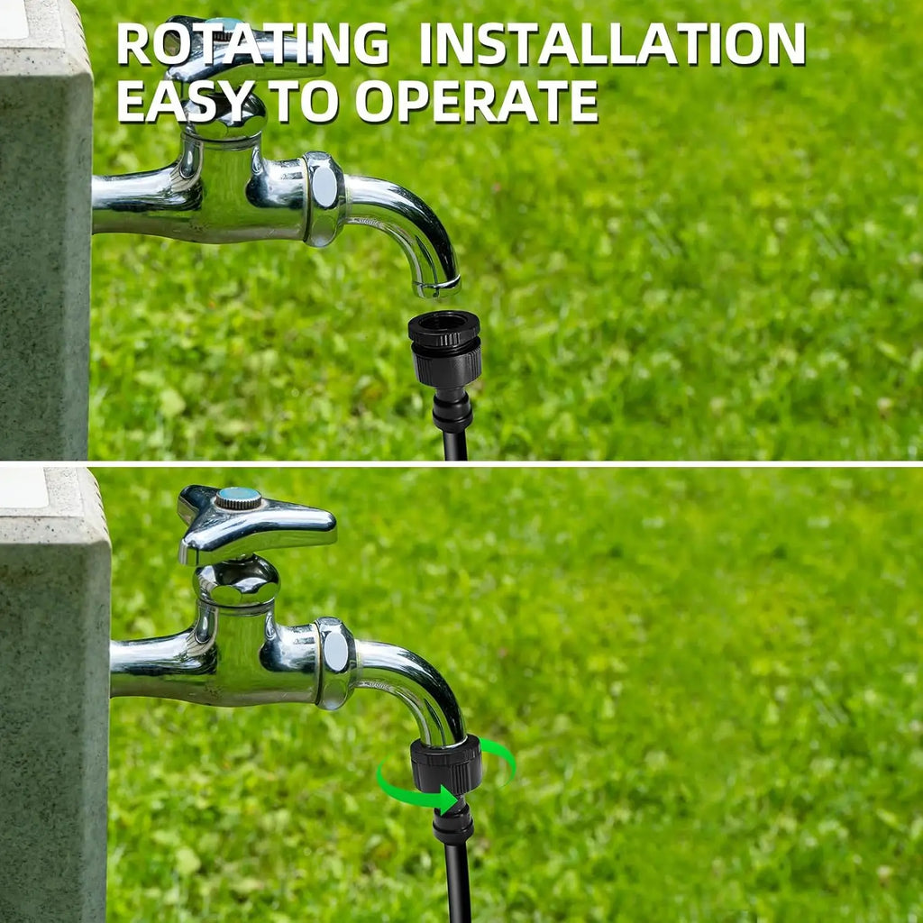 8mm All Black Quick Connect Fittings For Sprinkler Irrigation System Spray Cooling Humidification Garden Watering Accessories Oasis Select