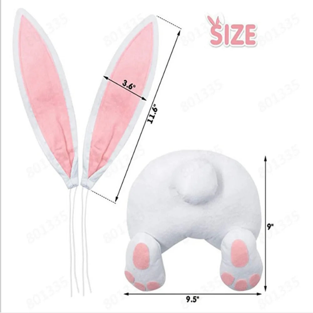Easter Bunny Decorative Garlands Outdoor Patio Hanging Decorations Wall Holiday Themed Decorative Props Oasis Select Rabbit White