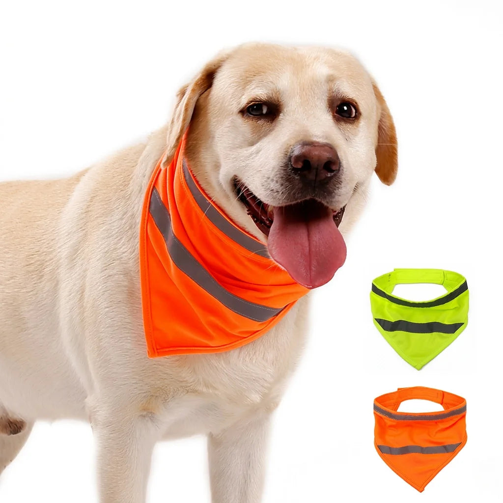 Dog Reflective Bandanas Pet Triangular Towel Scarf Bright Color Polyester Bib Oasis Select