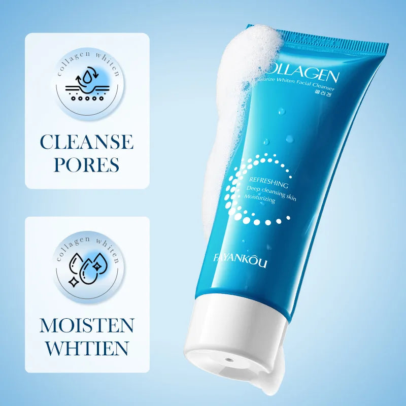 FAYANKOU Collagen Cleansing Milk – Moisturizing Anti-Wrinkle Wash Facial Cleanser Oasis Select