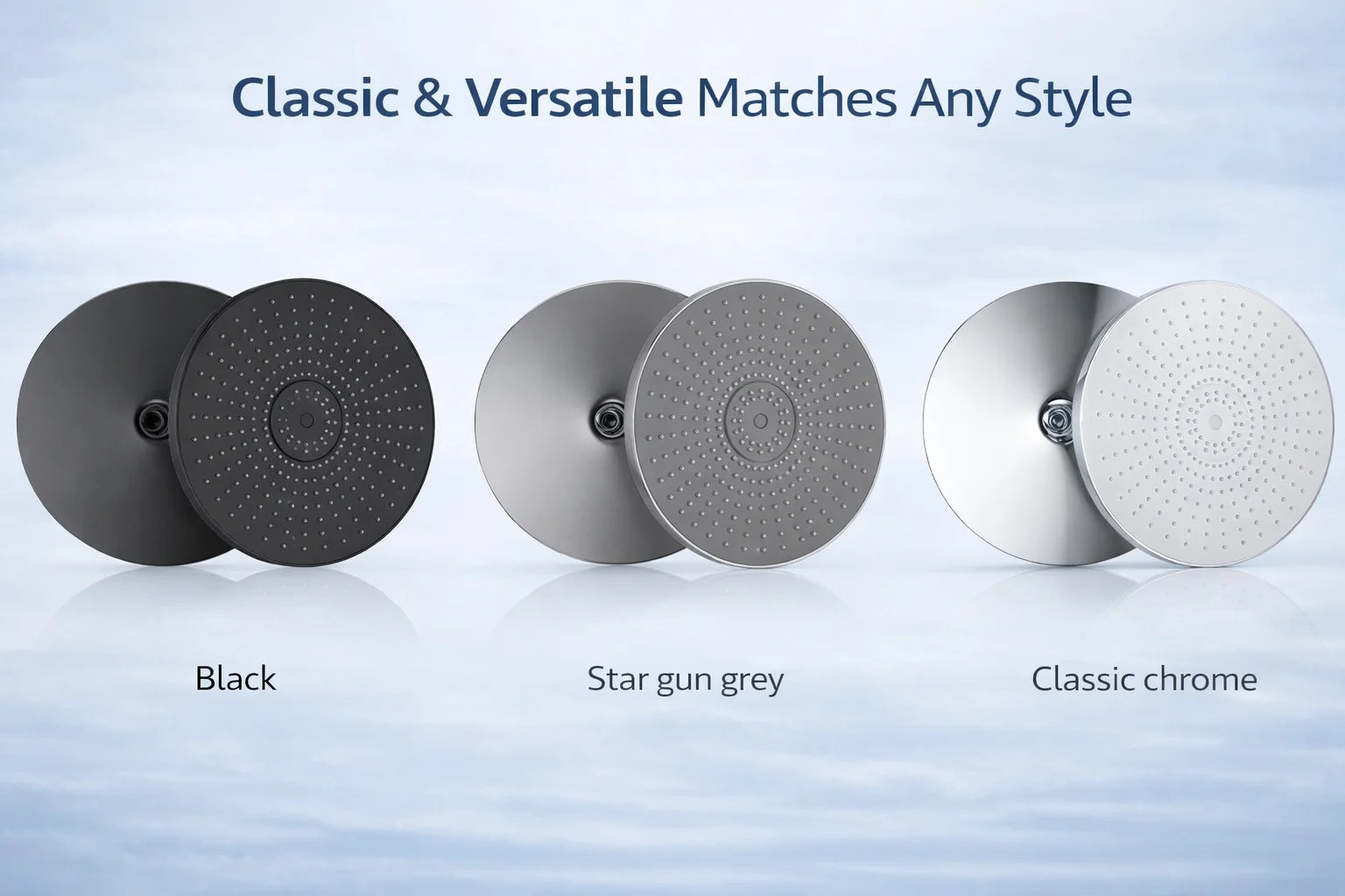 12 Inch Rainfall Shower Head, Large Round High Pressure Top Sprayer, Air Pressurized Water Saving Showerhead for Bathroom SPA Oasis Select