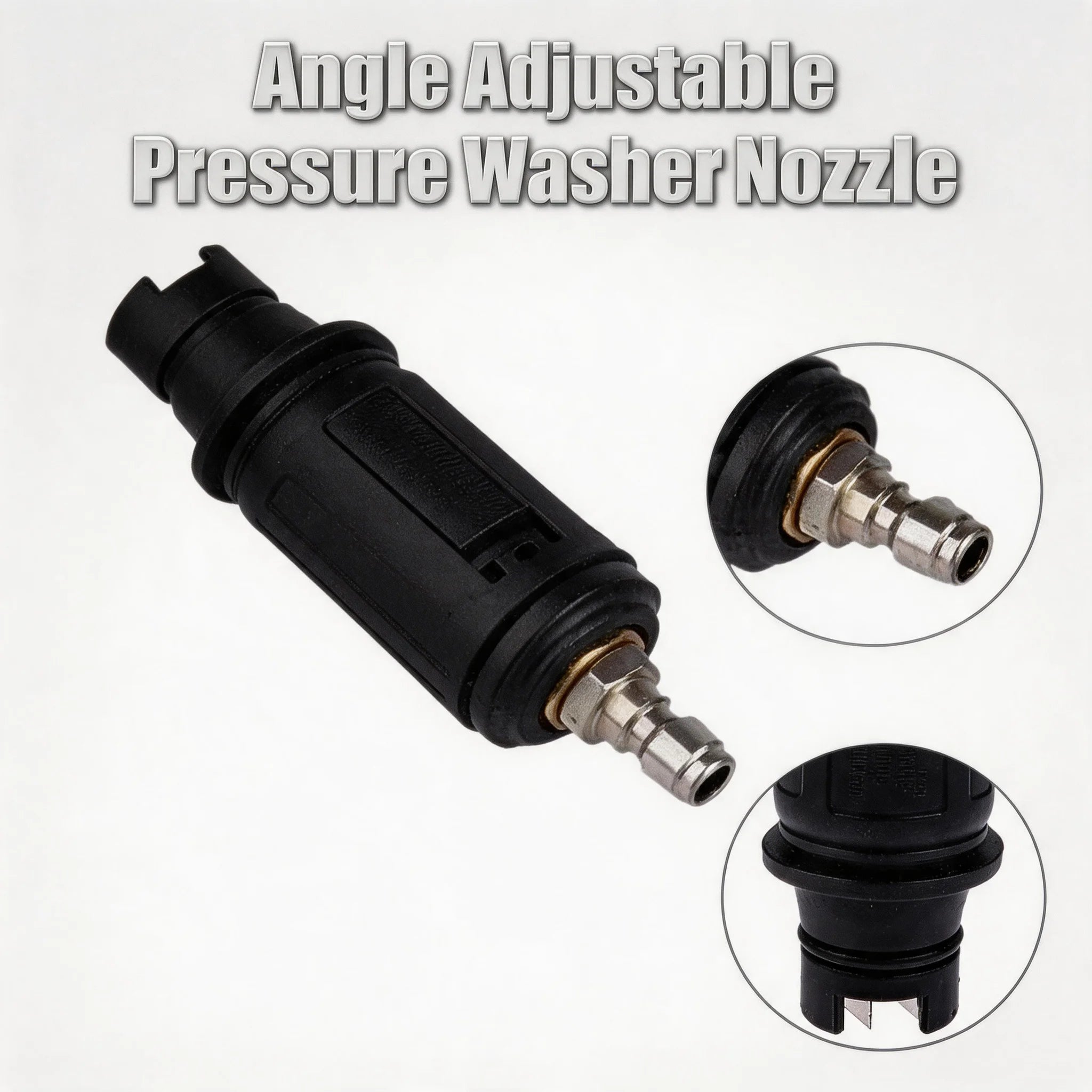 Easy Install Heavy Duty Angle Adjustable High Pressure Washer Nozzle 3000 PSI 1/4" Quick Plug Connect Sprayer Car Garden Oasis Select