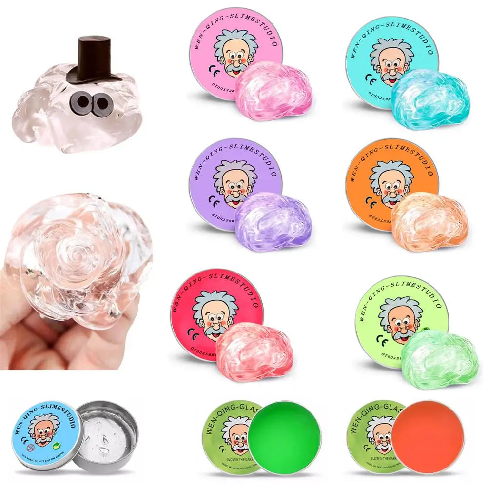Reusable Putty Liquid Crystal Bouncy Slime Toy Set Kid Safe Mud Stress Relief Color Clay Shape Handmade DIY Handgum Playdough Oasis Select
