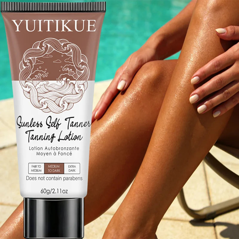 YUITIKUE Tanning Lotion - Sunless Self Tanner, Uniform Bronze Skin for Summer Ready Look 60g Oasis Select