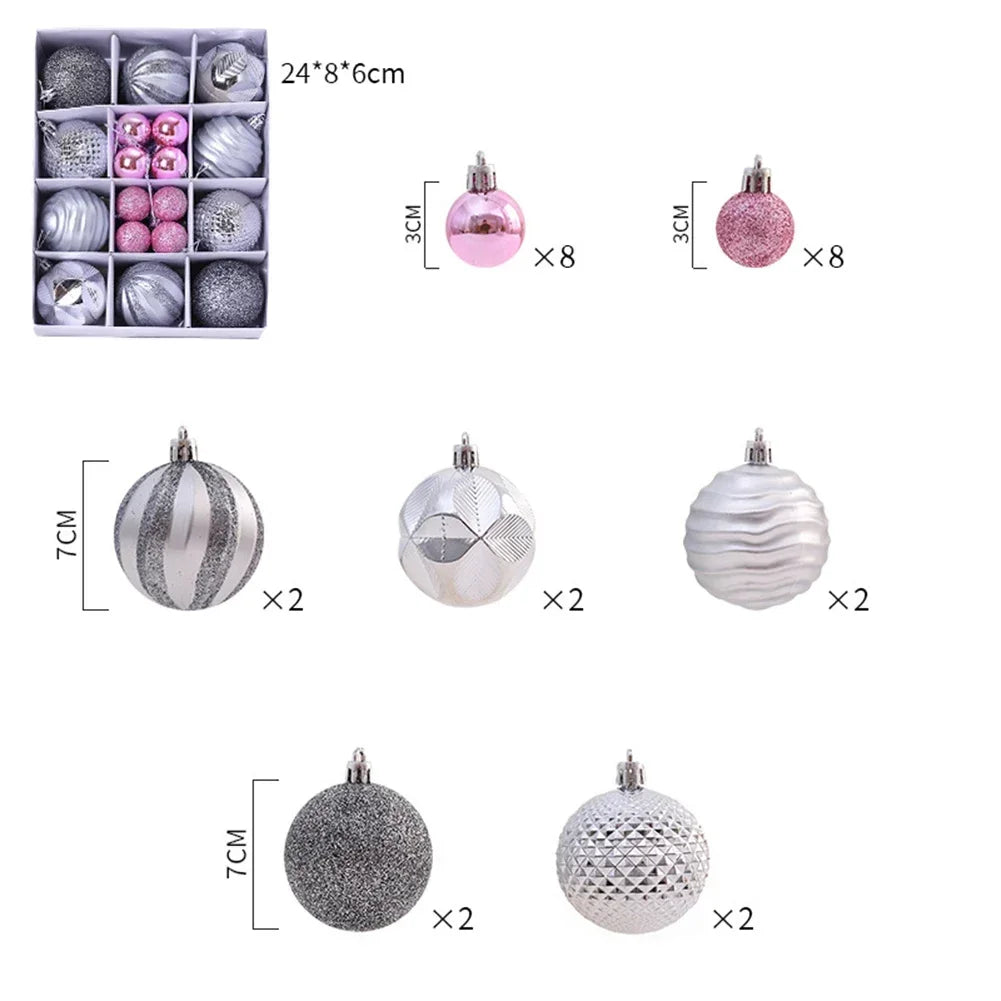 Christmas Balls Decorative Balls Blue Gray Orange (As Pictures Show) High Quality Practical Quality Is Guaranteed Oasis Select Gray China Mainland
