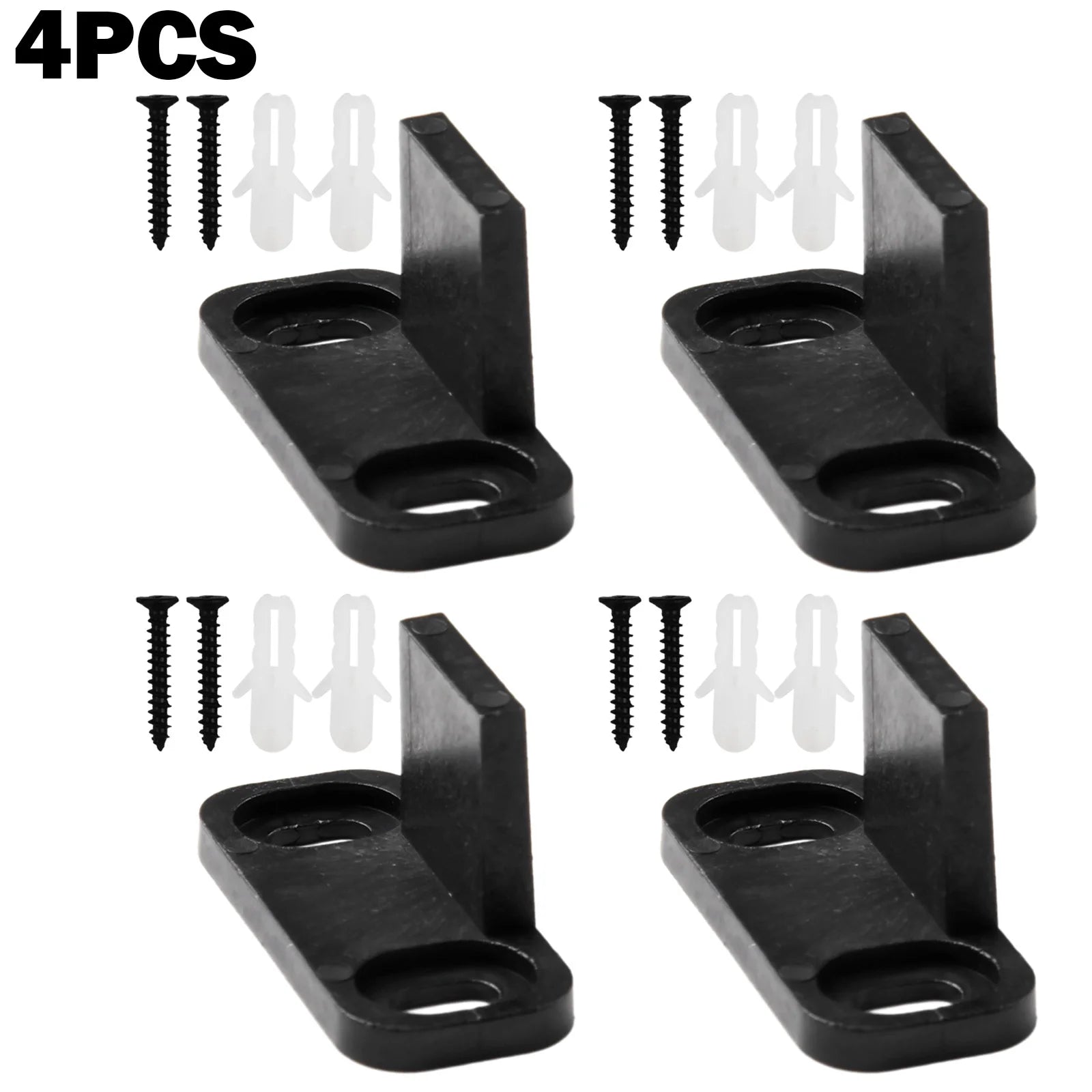 4PCS AntiSwing Plastic Accessories for Barn Door Hanging Rail Without Slotting Adjustable for Most Door Thicknesses Oasis Select