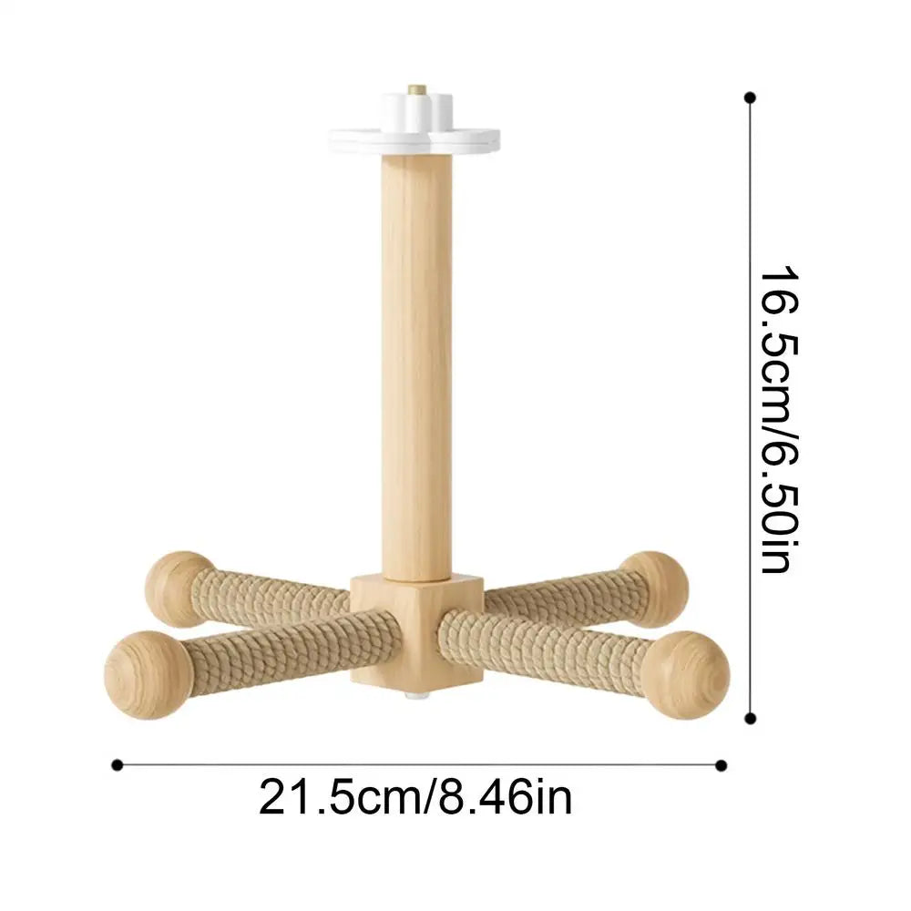 Rotating Wood Bird Perch Toy | Windmill Design for Parrots