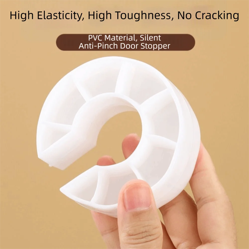 Holder Soft PVC Door Stopper Silent Design Noise Reduction Wall Protector Anti Pinch Universal Fit Safety Wedge Kid Safety Oasis Select