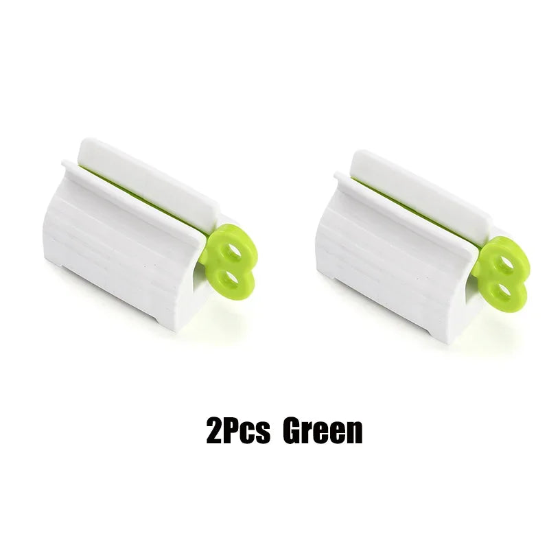 1/2Pcs Toothpaste Squeezer Portable Manual Squeeze With Rolling Tube Facial Cleanser Dispenser Holder Home Bathroom Accessories Oasis Select 2pcs-green-01