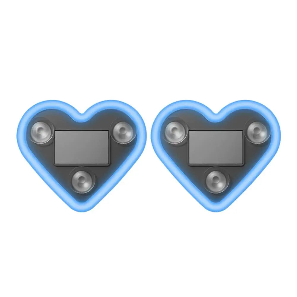 New car solar triangle window heart-shaped light emitting heart-shaped atmosphere light interior wiring free LED atmosphere lamp Oasis Select blue 2pcs