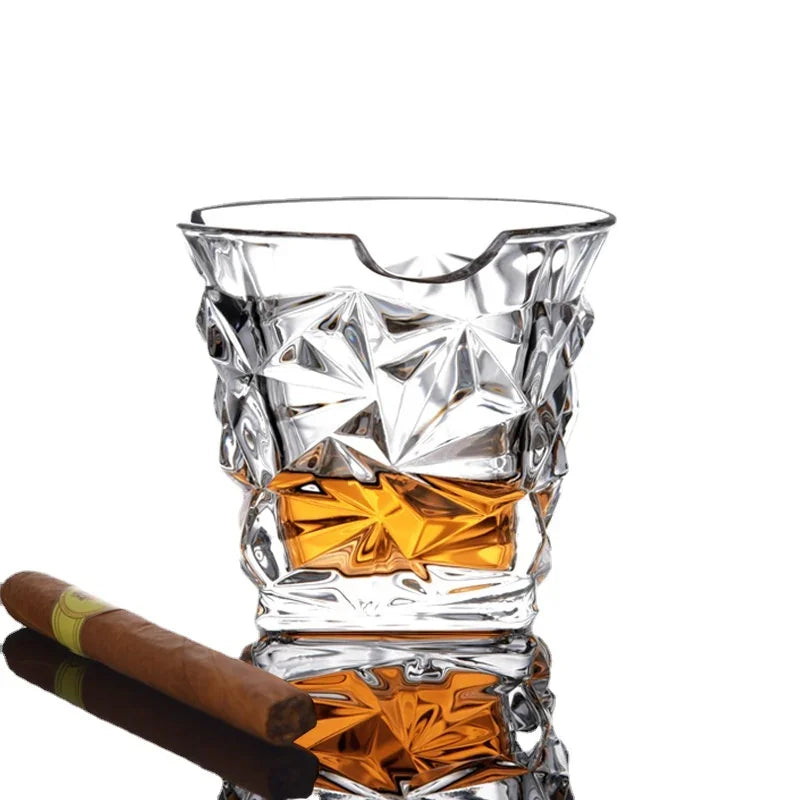 Whiskey Glass Cigar Holder Home Glass Bar Beer Glass Wine Glass European Creative Drinking Glasses Oasis Select