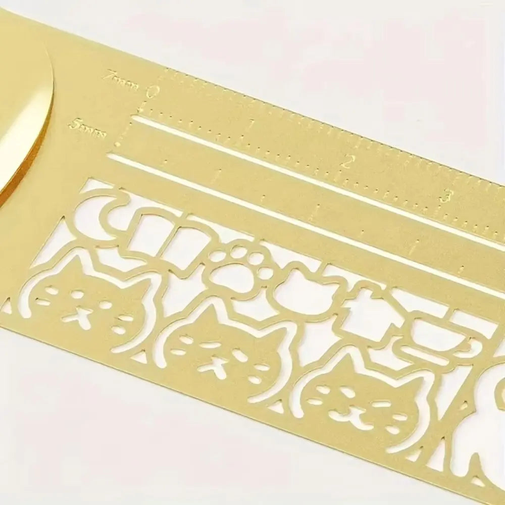 1pc Cute Cat Pattern Double-Sided Bookmark Ruler Precise Stationery for Diary Planning Book Note Taking-Creative Stationery Tool Oasis Select