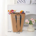 Trapezoid Flower Carrying Bag | Printed Floral Cardboard Gift Bag