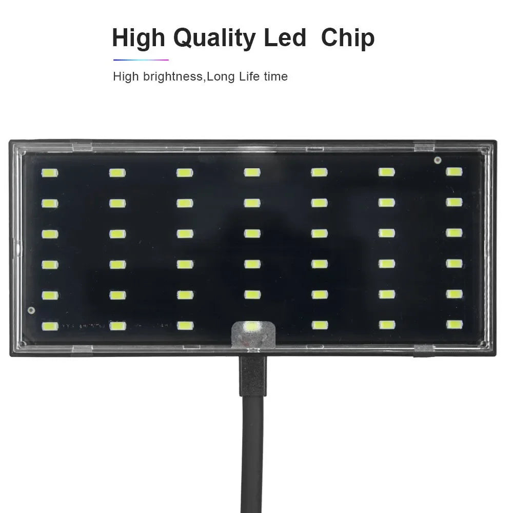 Led Aquarium Fish Tank Lighting Clip Lamp Adjusted High Brightness Landscape Plants Water Grass Algae Grow Lights with Lampshade Oasis Select