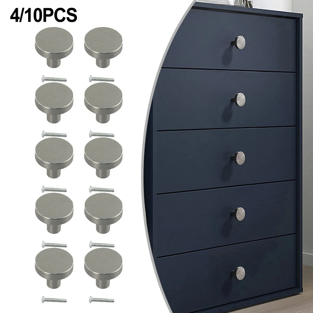 4/10pcs Cabinet Knobs Dresser Knobs Single Hole Round Handle Kitchen Cupboard Door Furniture Hardware Oasis Select