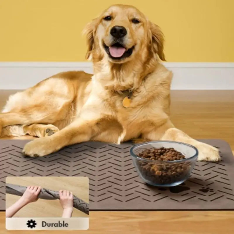Pet Feeding Mat-Absorbent Pet Placemat For Food And Water Bowl With Waterproof Rubber Backing Quick Dry Water Mat For Dog Cat Oasis Select