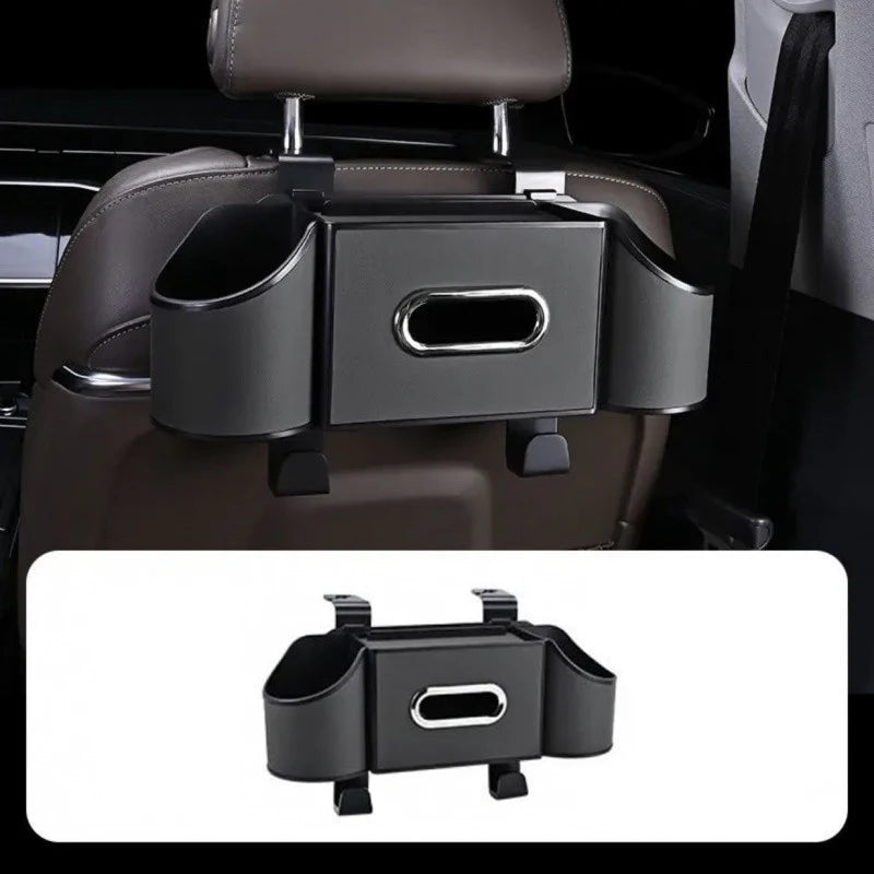 1PC Car Backseat Organizer Hangable Storage Box with Cup Holder, Suitable for All Vehicles Oasis Select Black