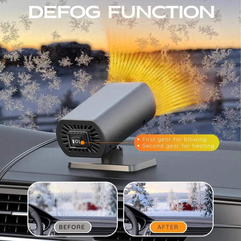 12V 200W Defrosting Demister Car Heater Fans Defogger Windshield Frost Snow Mist Removal Heating Dryer Window Car Accessory Oasis Select