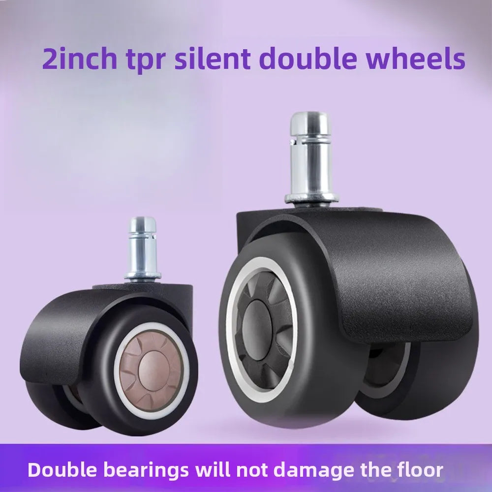 5/1PCS Chair Wheel Caster Replacement Soft Mute Desk Caster Wheels for Work Chair Heavy Duty Safe Rolling Office Chair Wheels Oasis Select